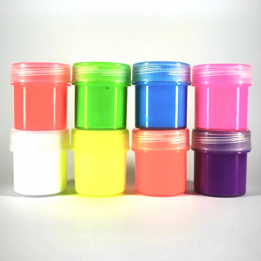 Набор флуоресцентных красок Tricolor для интерьера 24 г. * 8 шт. с 2 кисточками - интернет-магазин tricolor.com.ua