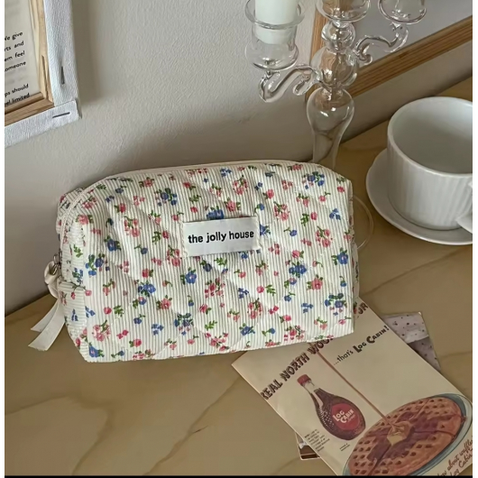 Косметичка жіноча Jolly house вельветова, S (15см * 10см * 8см) - изображение 2 - интернет-магазин tricolor.com.ua