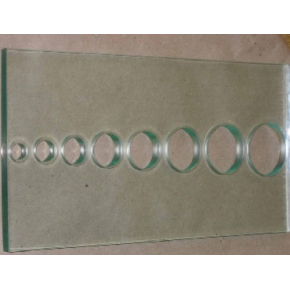 Сверление отверстий диаметром 14,15,20,26,30,35мм стекла 10 мм