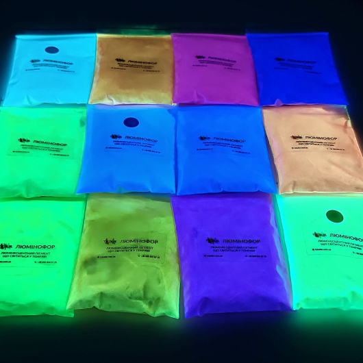 Набір люмінесцентних пігментів (люмінофор) Tricolor Mini Pack Soft для манікюру 12 шт * 30 г (1 набір) - изображение 3 - интернет-магазин tricolor.com.ua