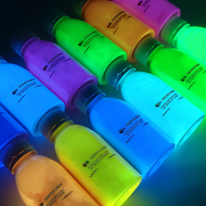 Набір люмінесцентних пігментів (люмінофор) Tricolor Boss Pack для фарби 12 шт * 200 г (1 набір) - изображение 9 - интернет-магазин tricolor.com.ua