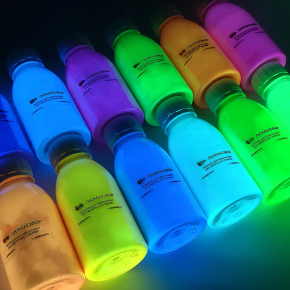 Набір люмінесцентних пігментів (люмінофор) Tricolor Boss Pack універсальних 12 шт * 200 г (1 набір) - изображение 3 - интернет-магазин tricolor.com.ua