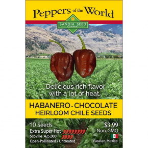 Насіння гострого перцю Habanero Chocolate (Хабанеро Шоколад) 425000, 2025 р. - интернет-магазин tricolor.com.ua