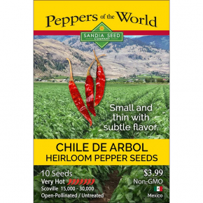 Насіння гострого перцю Chile de Arbol (Чилі де Арболь) 30000, 2023 р. - интернет-магазин tricolor.com.ua