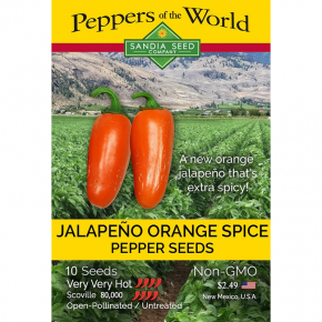 Насіння гострого перцю Jalapeno Orange Spice (Халапеньо гострий Апельсин) 80000, 2023 р. - интернет-магазин tricolor.com.ua