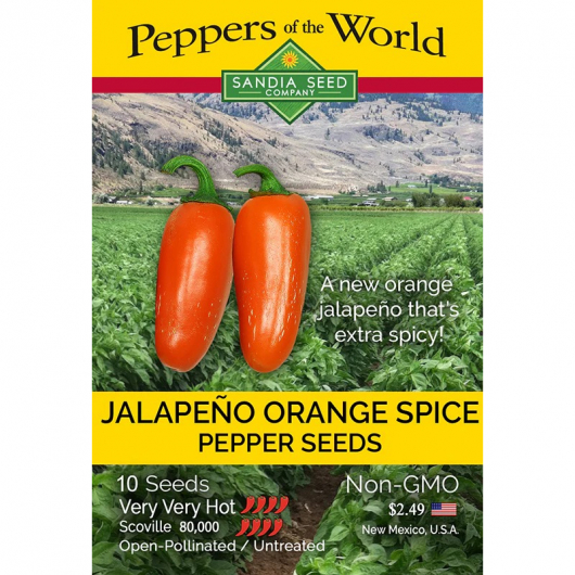 Насіння гострого перцю Jalapeno Orange Spice (Халапеньо гострий Апельсин) 80000, 2023 р. - интернет-магазин tricolor.com.ua