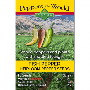 Насіння гострого перцю Fish Pepper (Рибний перець) 30000, 2023 р. - интернет-магазин tricolor.com.ua