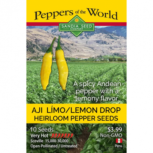 Насіння гострого перцю Aji Limo, Lemon Drop (Аджі Лімо, Лимонна крапля) 30000, 2025 р. - интернет-магазин tricolor.com.ua