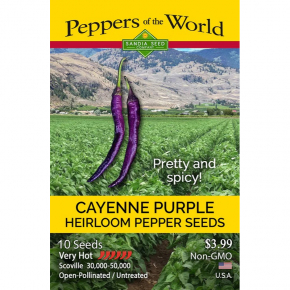 Насіння гострого перцю Cayenne Purple (Кайєнський Фіолетовий) 50000, 2025 р.