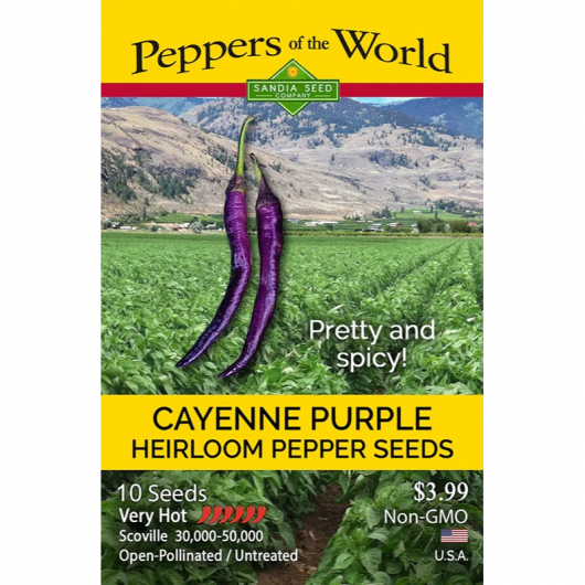 Насіння гострого перцю Cayenne Purple (Кайєнський Фіолетовий) 50000, 2025 р.