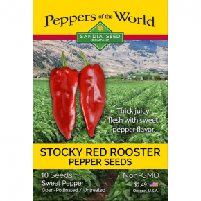 Насіння солодкого перцю Stocky Red Roaster (Копчений червоний перець) 2023 р. - интернет-магазин tricolor.com.ua