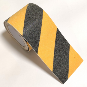 Стрічка антиковзна для підлоги Tricolor 59 сигнальна (жовто-чорна) 100 мм зносостійка (1 м. пог.) - изображение 2 - интернет-магазин tricolor.com.ua