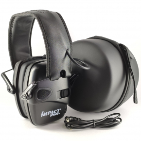 Професійні тактичні навушники Howard Leight Impact Sport Black, з активним шумоподавленням + кейс для зберігання - интернет-магазин tricolor.com.ua