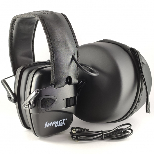 Професійні тактичні навушники Howard Leight Impact Sport Black, з активним шумоподавленням + кейс для зберігання - интернет-магазин tricolor.com.ua