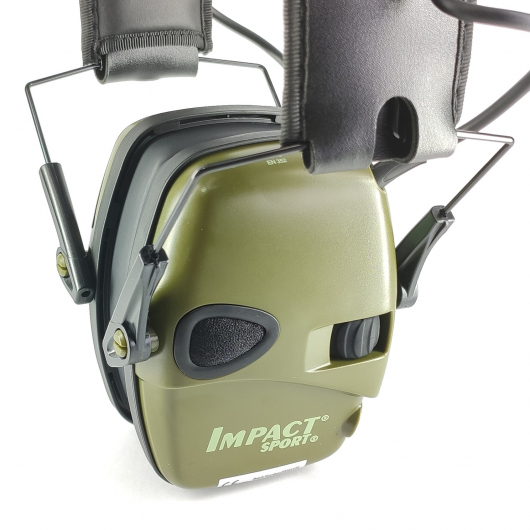 Професійні тактичні навушники Howard Leight Impact Sport Olive, з активним шумоподавленням + кейс для зберігання - изображение 5 - интернет-магазин tricolor.com.ua