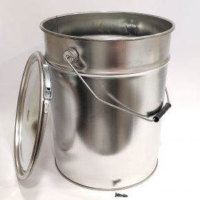 Герметичне металеве відро Tricolor 20 л з кришкою під обруч для лакофарбових матеріалів та ПММ, 20 шт. - изображение 3 - интернет-магазин tricolor.com.ua