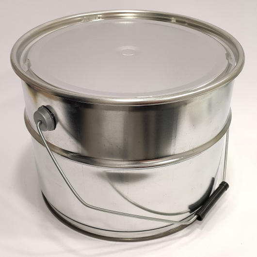 Герметичне металеве відро Tricolor 10 л з кришкою під обруч для лакофарбових матеріалів та ПММ, 10 шт. - изображение 2 - интернет-магазин tricolor.com.ua