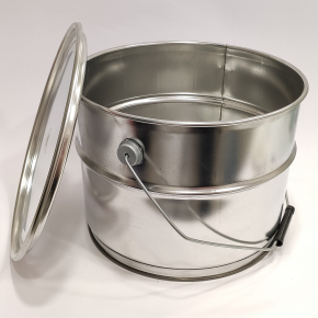 Герметичне металеве відро Tricolor 10 л з кришкою під обруч для лакофарбових матеріалів та ПММ, 10 шт. - изображение 5 - интернет-магазин tricolor.com.ua