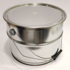 Герметичне металеве відро Tricolor 10 л з кришкою під обруч для лакофарбових матеріалів та ПММ, 50 шт. - изображение 2 - интернет-магазин tricolor.com.ua