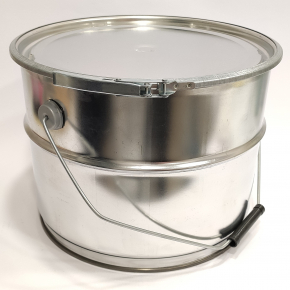 Герметичне металеве відро Tricolor 10 л з кришкою під обруч для лакофарбових матеріалів та ПММ, 50 шт. - изображение 6 - интернет-магазин tricolor.com.ua