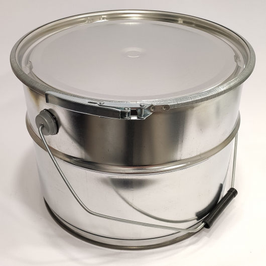 Герметичне металеве відро Tricolor 10 л з кришкою під обруч для лакофарбових матеріалів та ПММ, 100 шт. - интернет-магазин tricolor.com.ua