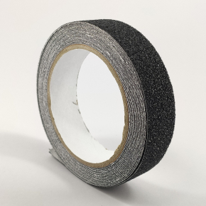 Стрічка антиковзна для підлоги ванної, душової, басейну Tricolor 642 чорна 25 мм зносостійка (5 м. пог.)