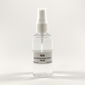 Ізопропиловий спирт 99,8% Tricolor (прозорий флакон, з розпилювачем) 50 мл. 1 шт. - интернет-магазин tricolor.com.ua