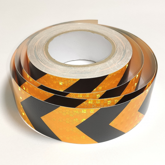 Стрічка світловідбивна Tricolor жовто-чорна стрілка для маркування транспорту (причепів) 50 мм/1 м. - изображение 5 - интернет-магазин tricolor.com.ua