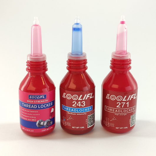 Набір фіксаторів різьблення Loolifl клей + Loolifl 243 середньої + 271 високої міцності (3*10 мл) 1 шт. - изображение 2 - интернет-магазин tricolor.com.ua