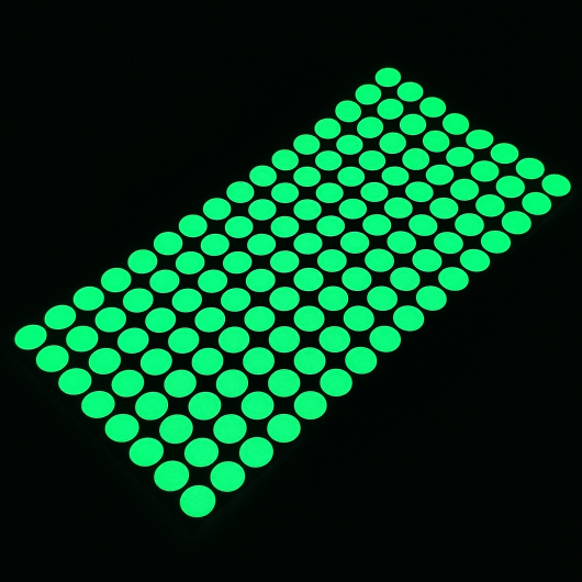 Набір люмінесцентних наклейок Tricolor Крапка діаметр 10 мм * 128 шт. (1 лист 185*95 мм) - интернет-магазин tricolor.com.ua