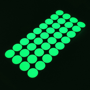 Набор люминесцентных наклеек Tricolor Точка диаметр 20 мм * 36 шт. (1 лист 185*95 мм)