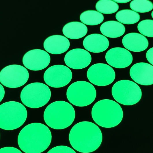 Набор люминесцентных наклеек Tricolor Точка диаметр 20 мм * 36 шт. (1 лист 185*95 мм) - изображение 3 - интернет-магазин tricolor.com.ua