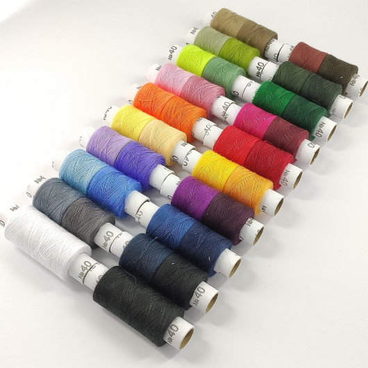 Набір набір універсальних швейних ниток Tricolor 40/2 D 36 кольорів*75 м. + 2*150 м. (3000 м.) 5 наборів. - изображение 4 - интернет-магазин tricolor.com.ua