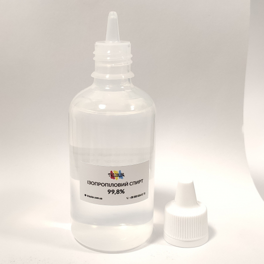 Ізопропіловий спирт 99,8% Tricolor для паяння та очищення електроніки (пет флакон, з крапельницею) 110 мл. 10 шт. - изображение 2 - интернет-магазин tricolor.com.ua