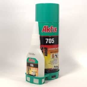 Универсальный двухкомпонентный экспресс клей с активатором Akfix 705 (400+100 мл) 48 шт. - изображение 2 - интернет-магазин tricolor.com.ua