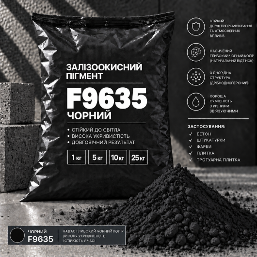 Пігмент залізоокисний Tricolor чорний F9635, 25 кг.