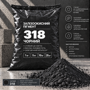 Пигмент железоокисный Tricolor чёрный 318/P.BLACK-11, 25 кг.