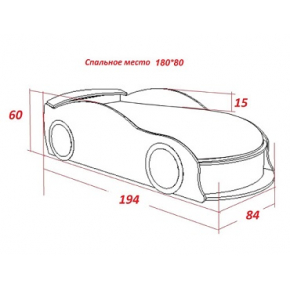 Кровать машина Camaro желтая 80х180 ДСП - изображение 2 - интернет-магазин tricolor.com.ua