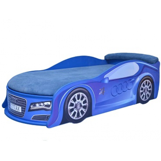 Кровать машина Audi синяя 80х180 ДСП - интернет-магазин tricolor.com.ua