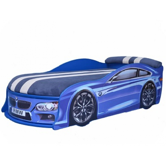 Кровать машина BMW синяя 70х150 ДСП - интернет-магазин tricolor.com.ua