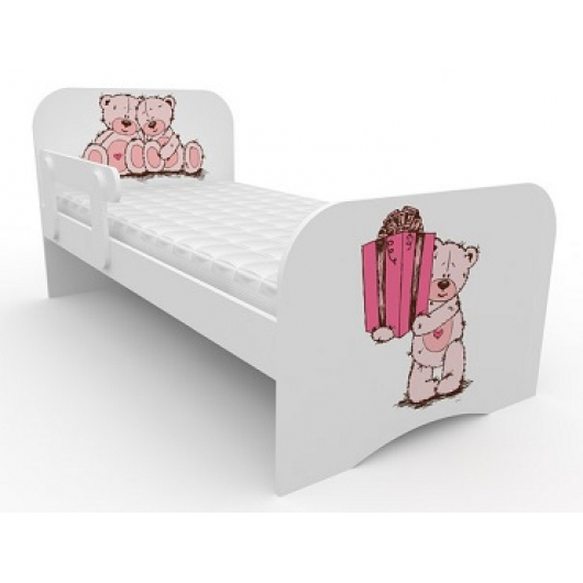 Кроватка стандарт Мишка с подарком 80х190 ДСП