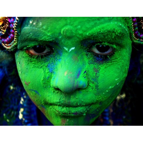 Краска Холи зеленая - изображение 3 - интернет-магазин tricolor.com.ua