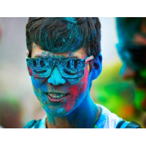 Краска Холи голубая - изображение 3 - интернет-магазин tricolor.com.ua