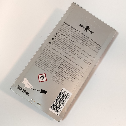 Емаль для реставрації кераміки New Ton білий з пензликом (олівець) 10 мл. - изображение 2 - интернет-магазин tricolor.com.ua