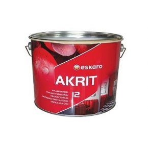 Краска износостойкая полуматовая моющаяся для стен Eskaro Akrit 12