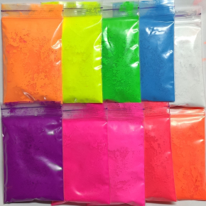 Зразки флуоресцентних (неонових) пігментів Tricolor (10 кольорів по 10 грам) - изображение 4 - интернет-магазин tricolor.com.ua