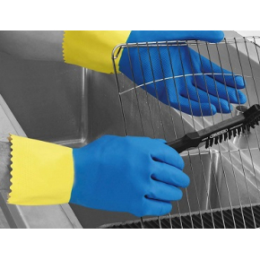 Перчатки химстойкие с двойным напылением (пара) Duo Plus POL RU560/10 размер XL - интернет-магазин tricolor.com.ua