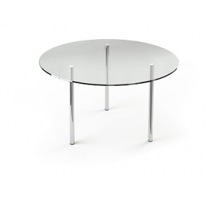 Стеклянный обеденный стол R1 900*900 прозрачный