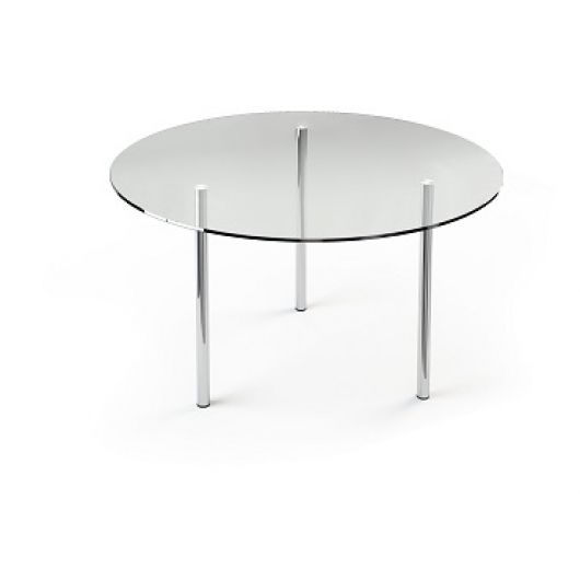 Стеклянный обеденный стол R1 1100*1100 прозрачный