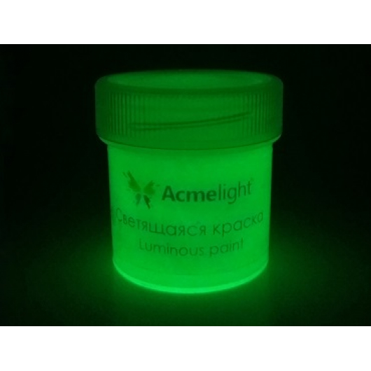 Краска люминесцентная AcmeLight для рисования белая 20 мл - изображение 2 - интернет-магазин tricolor.com.ua
